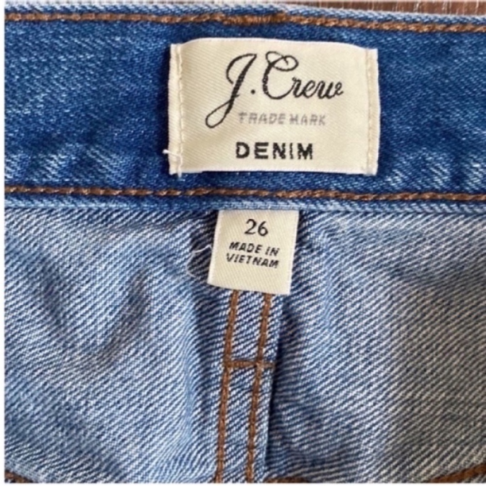 J. Crew Denim Mini Jean Skirt Blue 100% Cotton Size 26 size XS - Picture 9 of 12